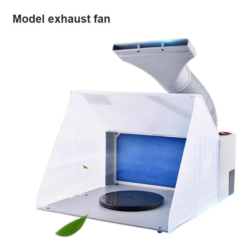 Airbrush Paint Spray Booth Exhaust Fan with Filter Portable Paint Booth Kit  for Airbrushing Painting Art Model Craft Hobby DIY