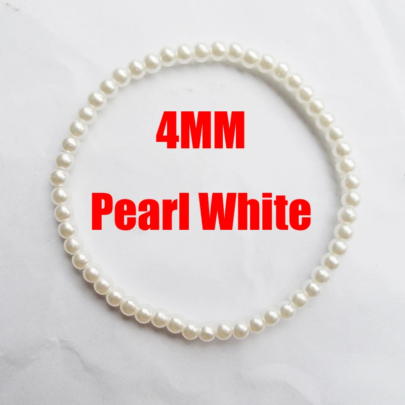 4MM Stone Bead Bracelet Fashion Pearl Stretch Bracelet Elastic Fine Quality factory stone bead bracelet