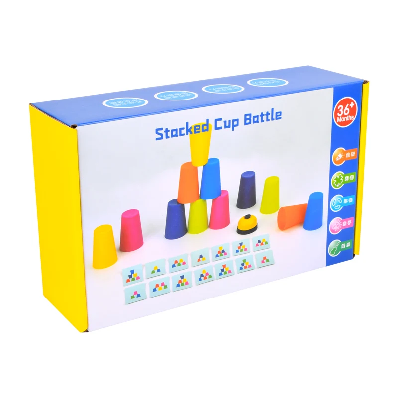 Children's stacking cups versus table games, focus training, educational thinking games, competitive interactive toys 6