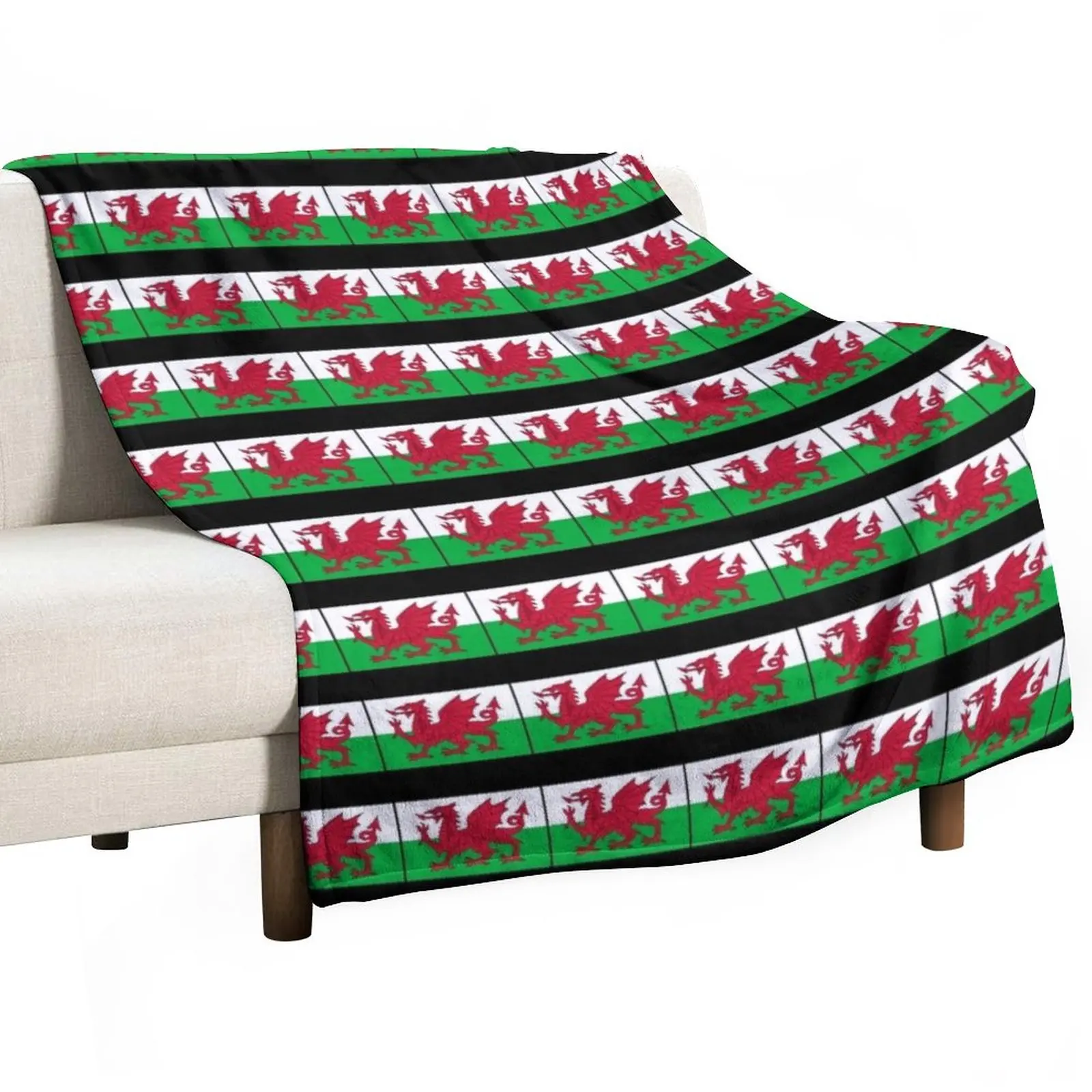 

Wales National Flag - Welsh Fan Sticker T-Shirt Bedspread Throw Blanket Thermal Blankets For Travel sofa Bed Fashionable Blanket