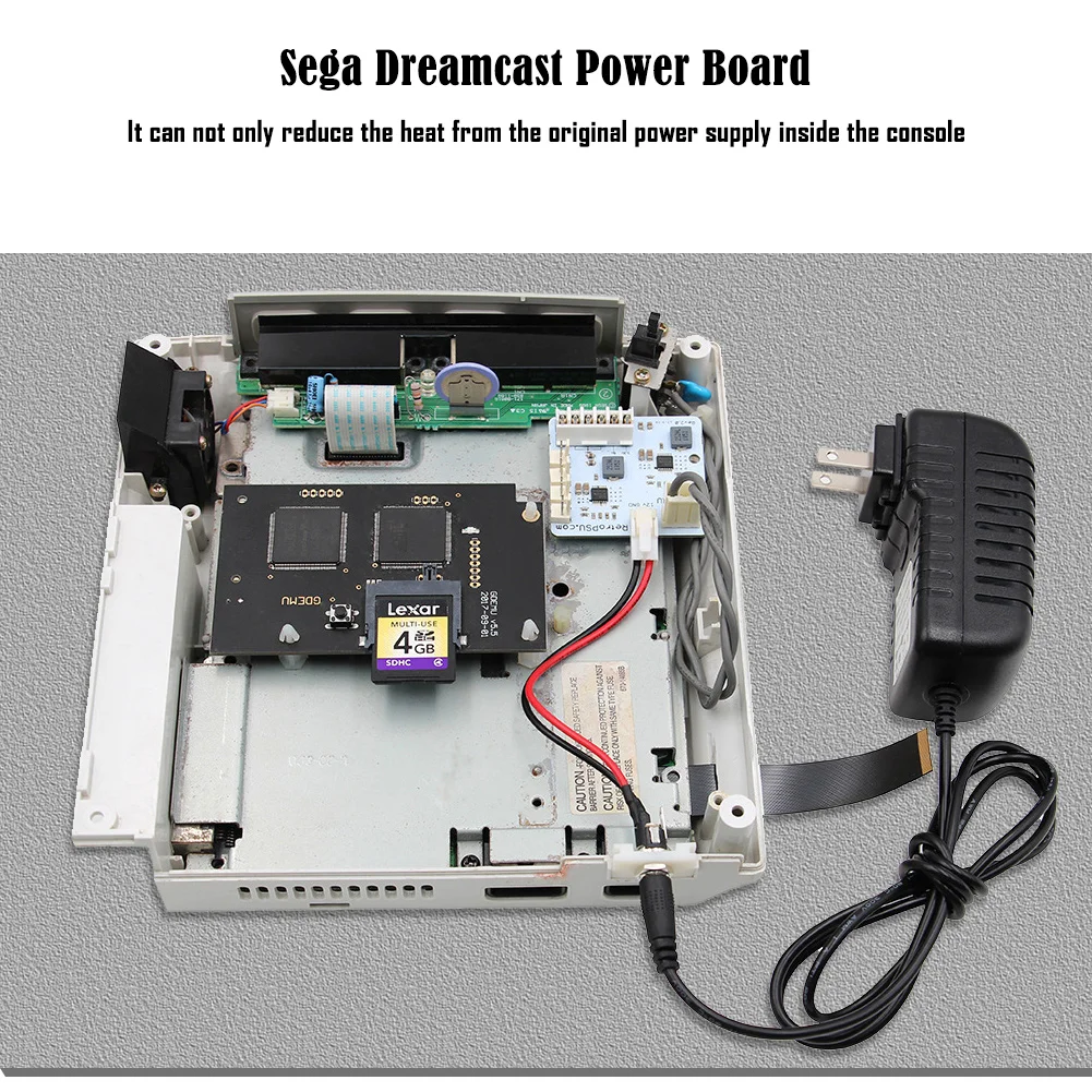 DreamPSU Rev2.0 12V 전원 공급 장치 + DreamCast 게임 콘솔용 플러그 어댑터