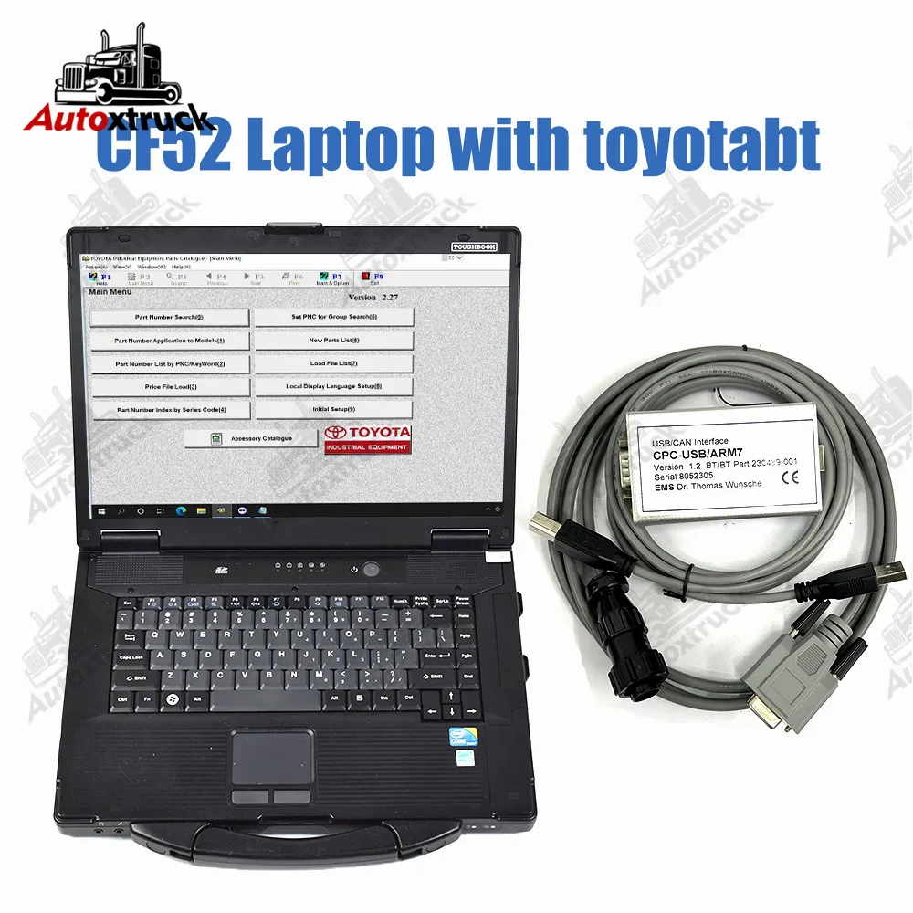 

TruckCom For Toyota BT with CF 52 Laptop EMS CAN suite Service Communication Interface ARM7 forklift truck diagnostic tool