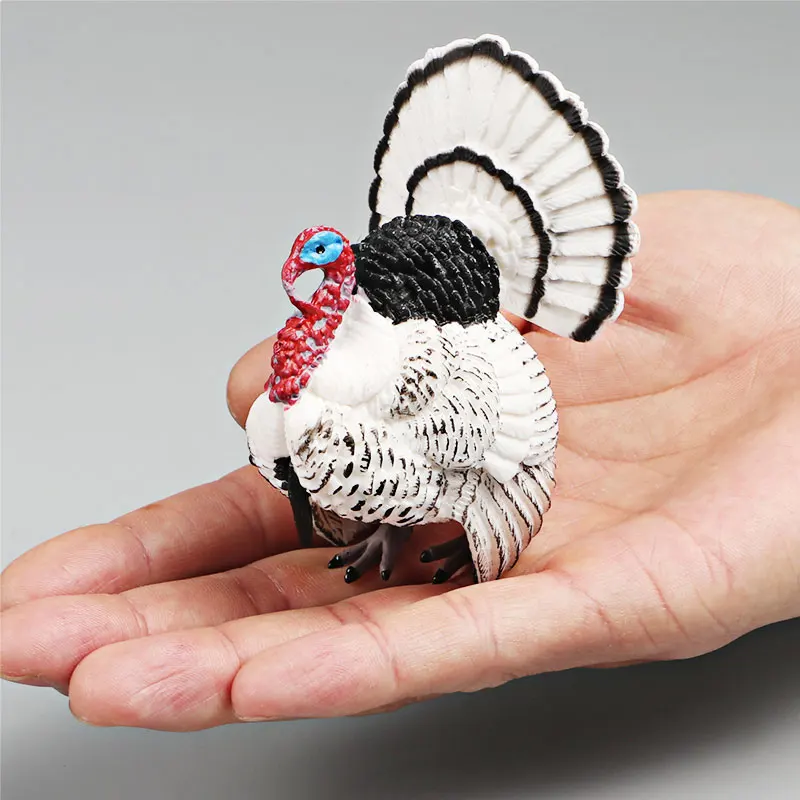 3 Inch Turkey Figurine Toy Educational Farm Animal Model for Toddlers Preschool Learning Toys Animal Figures - 5