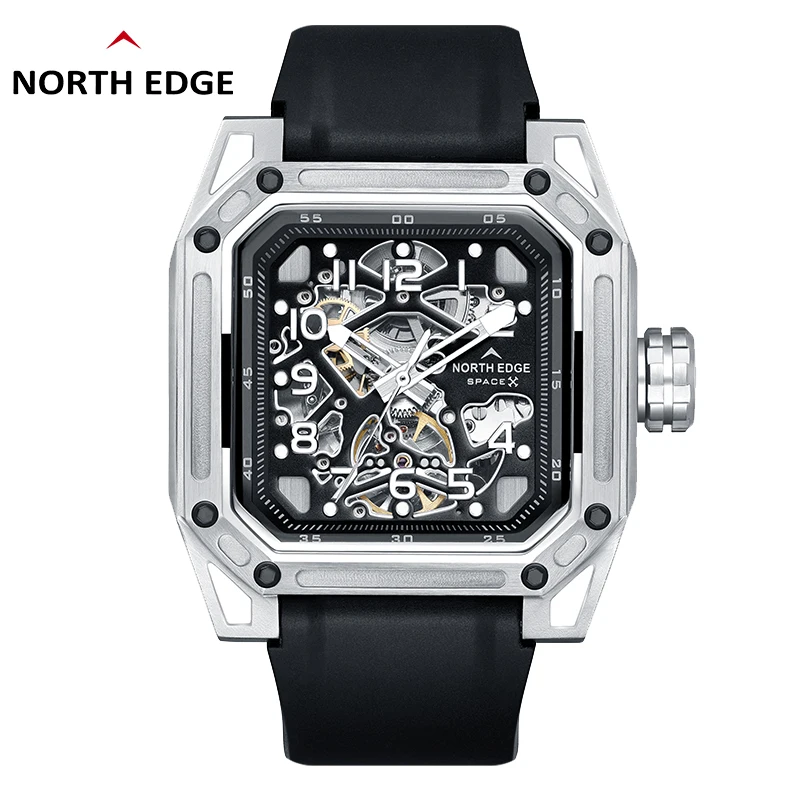 

NORTH EDGE Watch Men 2022 Men's Automatic Mechanical Watches Skeleton For Men 10Bar Waterproof Seagull's Movement Space X