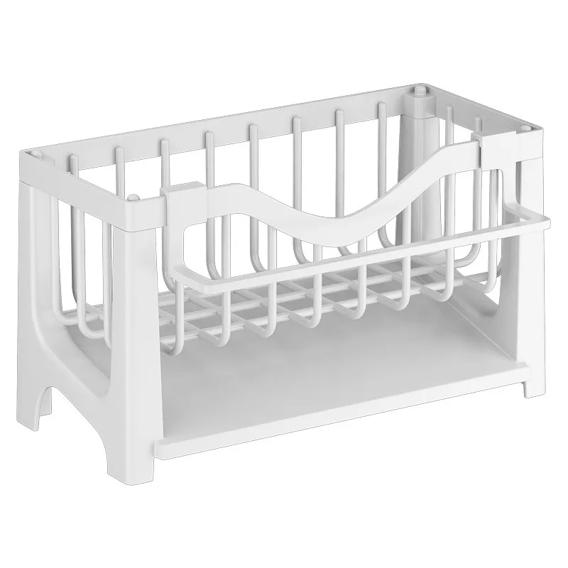 Kitchen Sink Sponge Holder Dish Drainer Kitchen Organizer Drainboard Storage Rack Dish Drying Rack Storage