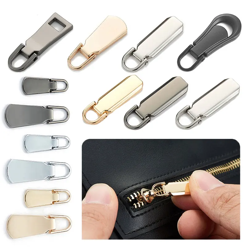 5Pcs Zipper Pull Replacement Metal Zipper Slider Handle Mend Fixer Tab Repair for Luggage Suitcase Backpack Jacket Bags zipper repair kit zipper pullers zipper sliders zipper heads zipper accessories