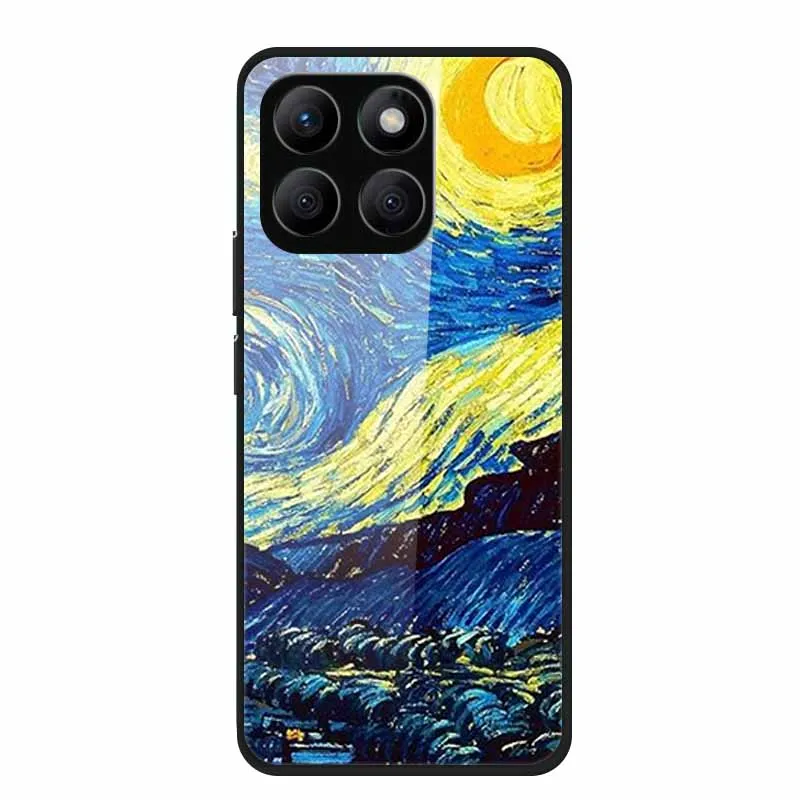 Enhanced Tempered Glass Protective Phone Case with Soft Bumper Design