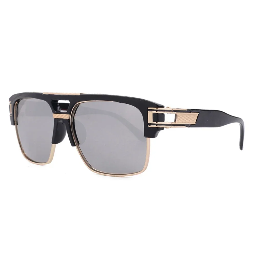 Vintage-Inspired Classic Luxury Sunglasses with Mirrored Lenses