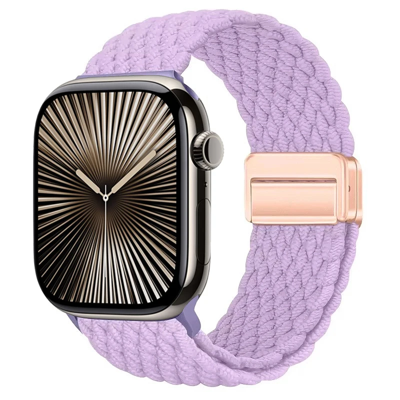 Nylon Braided Magnetic Loop Strap with Metal Accents