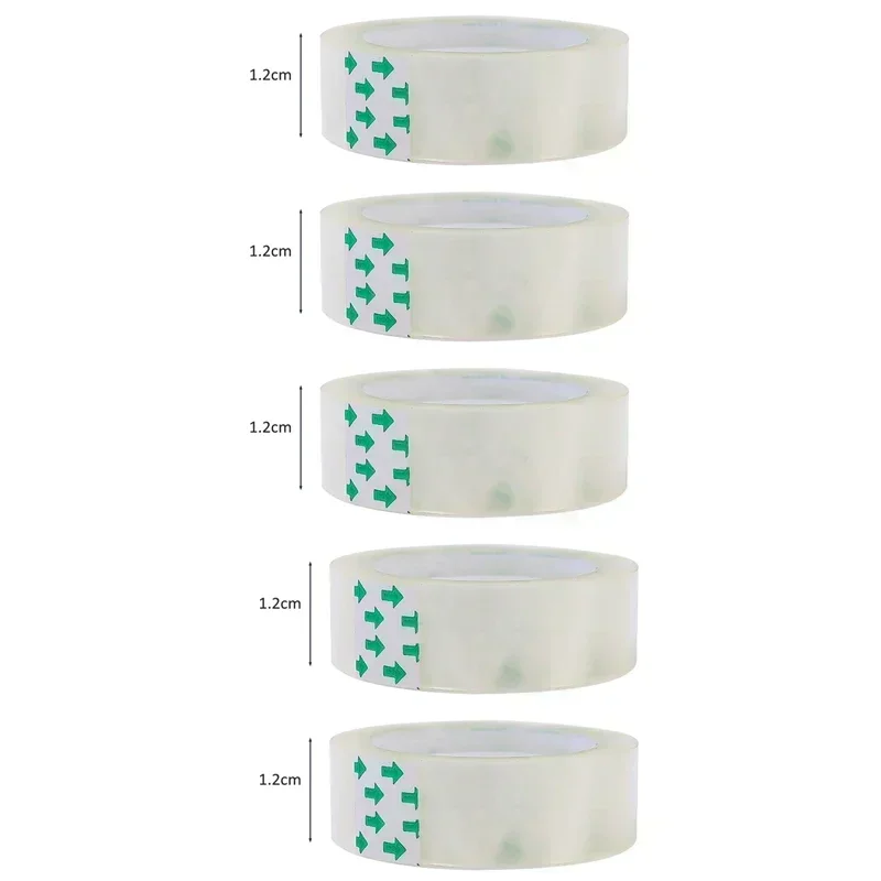 Clear Transparent Adhesive Tape – Multipurpose Rolls for Gift Wrapping, Packing, Home, Office, and School Use