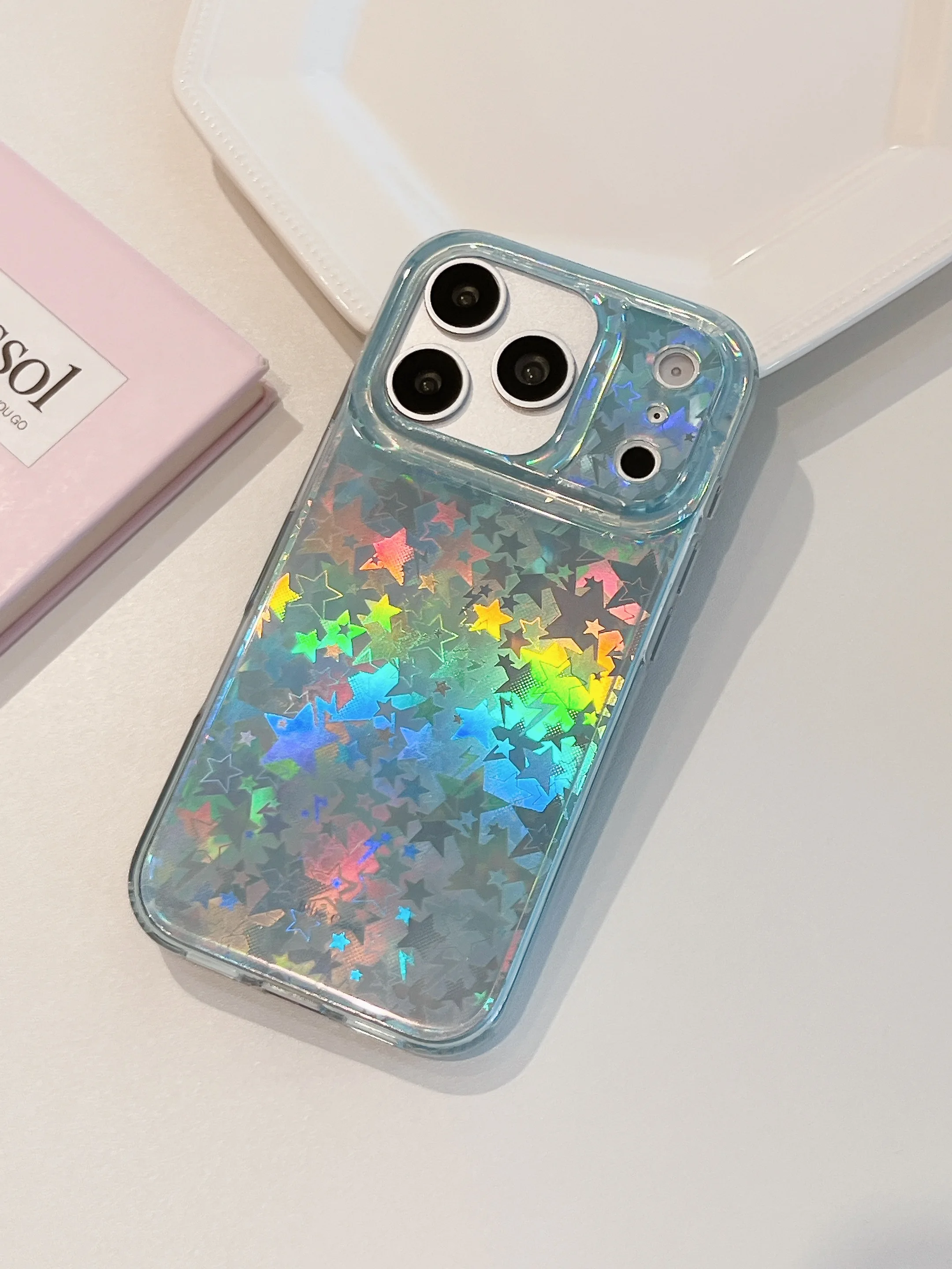 Holographic Star Sparkle Iridescent Laser Shockproof Phone Case