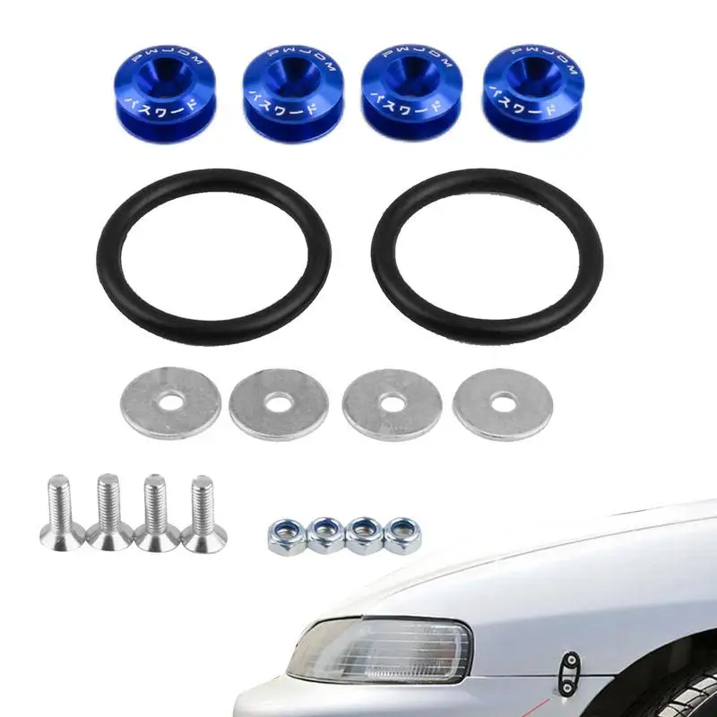 

Universal Aluminum Push Button Billet Quick Release Racing Car Front Bumper Hood Pin Engine Bonnet Lock Latch Clip Body Kit