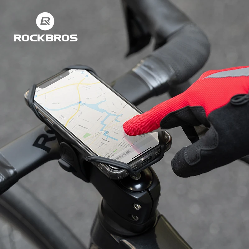 ROCKBROS Bicycle Gloves Breathable Full Finger Cycling Gloves Men Women Spring Screen Touch Sports MTB Road Long Bike Gloves 5