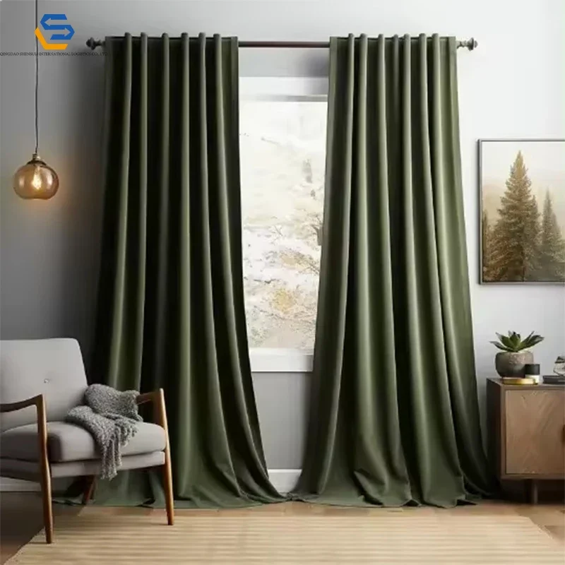 QDshensuli Hot Sale Latest Design Home Decoration Modern Style Cotton Material Living Room Door Curtains at Wholesale Price 3