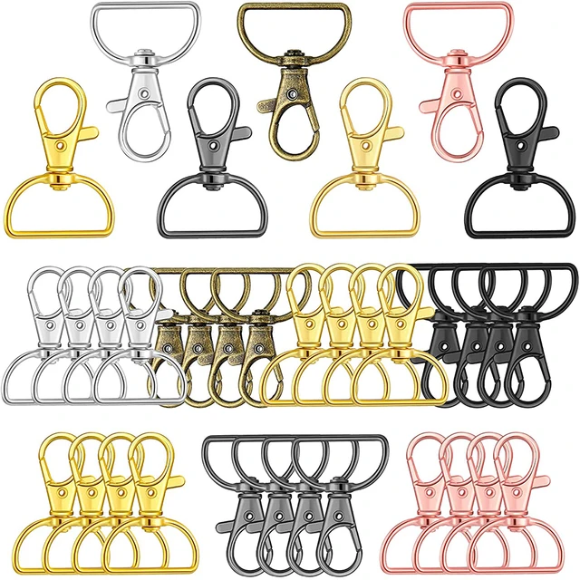 Variety Snap10pcs Zinc Alloy Keychain Hooks - D Ring Snap Hooks For Crafts  & Bags