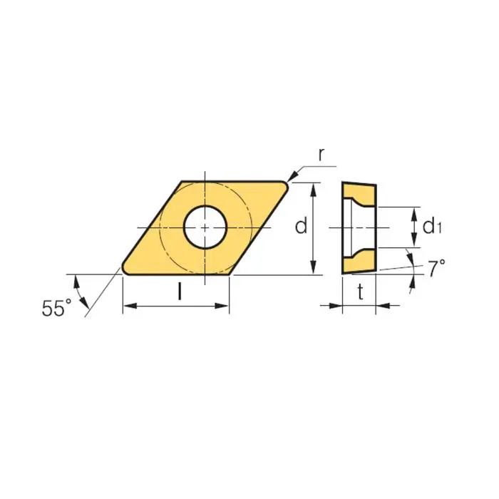 10 Inserts Carbure DCMT11T304 Pour Tournage CNC - SYJY-SHOP