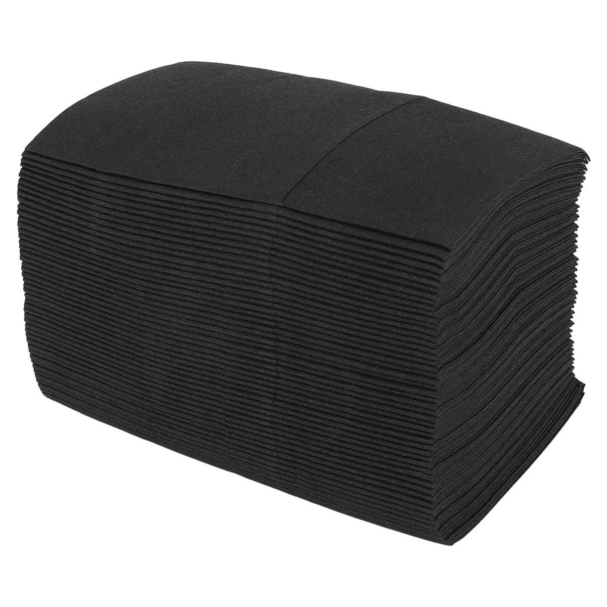 AYMR-50PCS Disposable Dinner Napkins with Built-in Flatware Pocket,Prefolded Cloth Like Paper Napkins for Wedding Party Black
