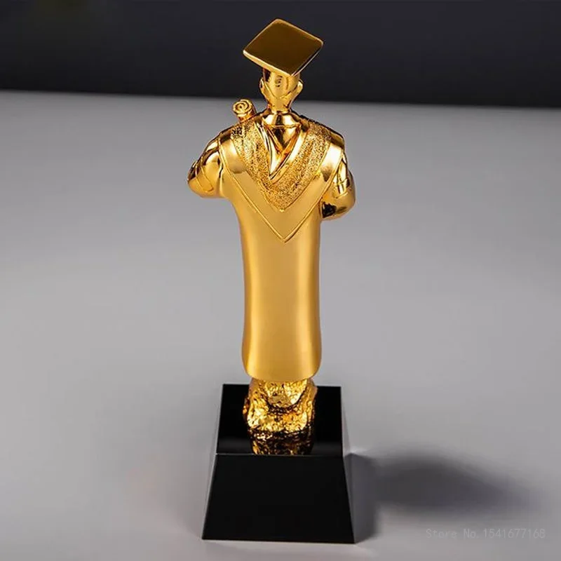 Custom Engraved Resin Trophy Graduation Commemorative Souvenir Academic College Entrance Examination Inspirational Reward Trophy