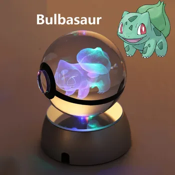 Bola de cristal de Bulbasaur - Pokémon en 3D con Luces Led 1