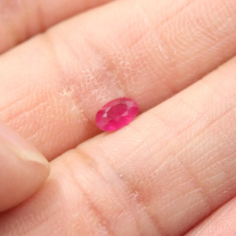 100% Natural Ruby Loose Gemstone 4mm*6mm 0.4ct Oval Cut Genuine Ruby Loose Gemstone