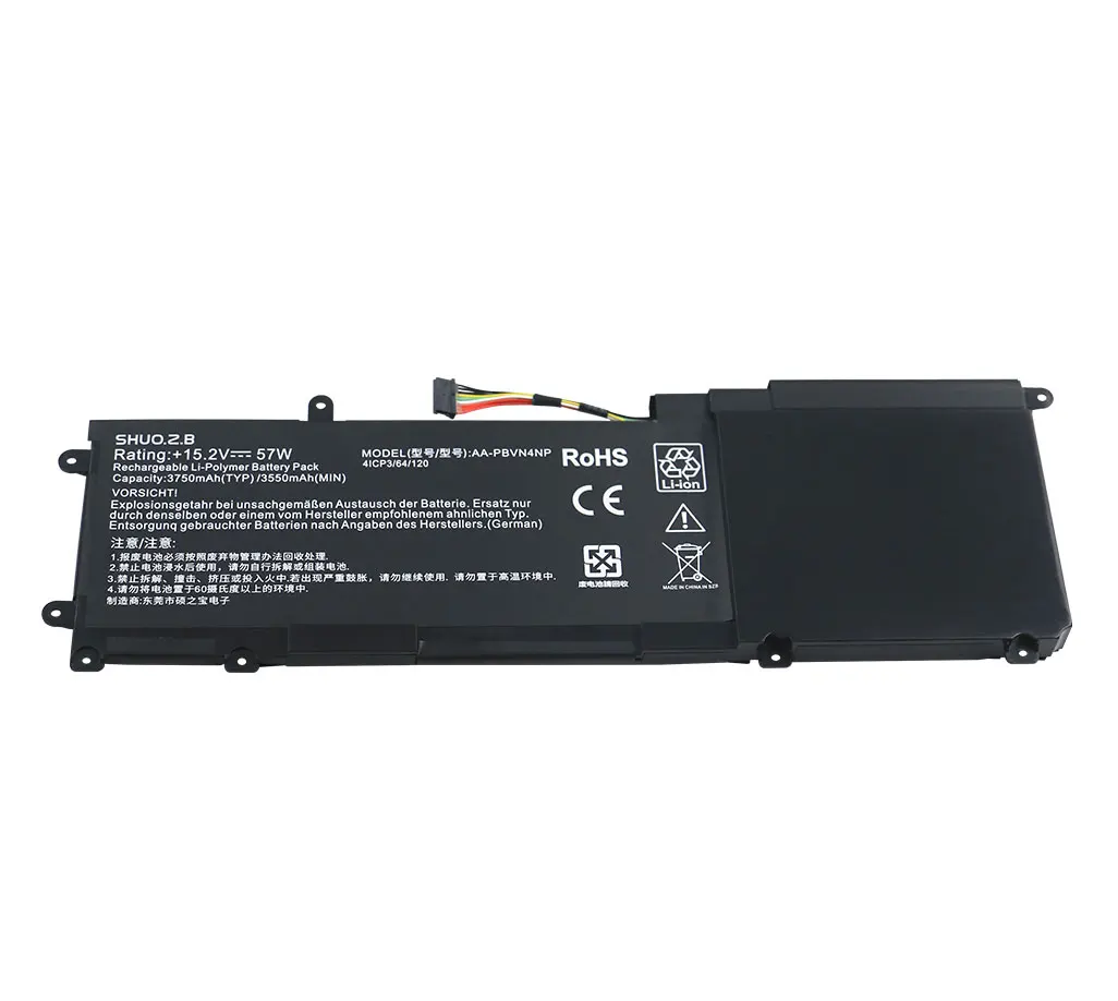 SHUOZB-Bateria do portátil para Samsung, AA-PBVN4NP, Ativ