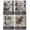 Suction Cup Bathroom Shelf No Drill Wall Mounted Shampoo Bottle Shower Rack Toilet Storage Rack Aluminum Bathroom Kitchen 5