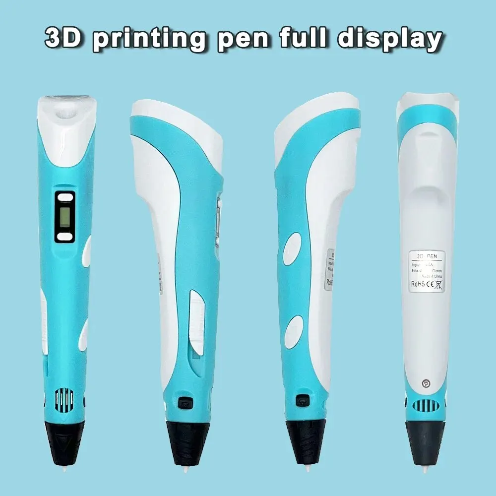 3D Pen For Children Drawing Printing Pen LCD Screen 50M PLA 1.75mm Filament Toys for Kids Christmas Birthday DIY Gift 3d printing pen