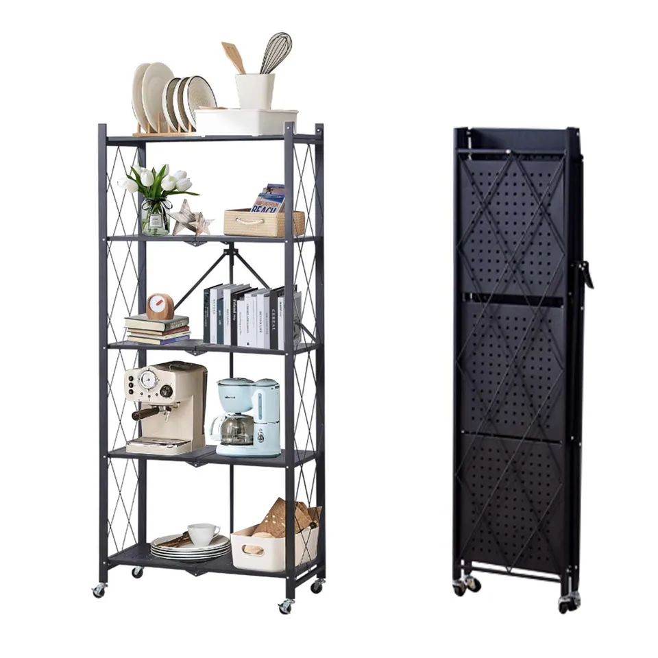 Large Foldable Carbon Steel Kitchen Rack Shelf