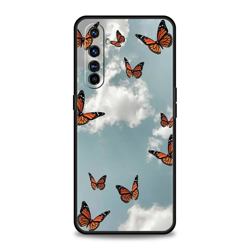 Butterfly Soft Silicone Black Phone Case Cover