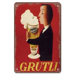 Retro Aluminum Beer Brand Poster Metal Sign for Man Cave or Bar Decor (9)