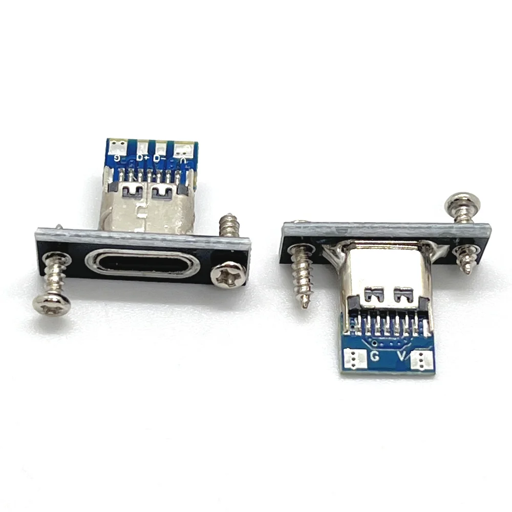 

USB Jack Type-C Waterproof 2Pin 4Pinstrip line of solder joint Female Connector Jack Charging Port USB Type C Socket connector