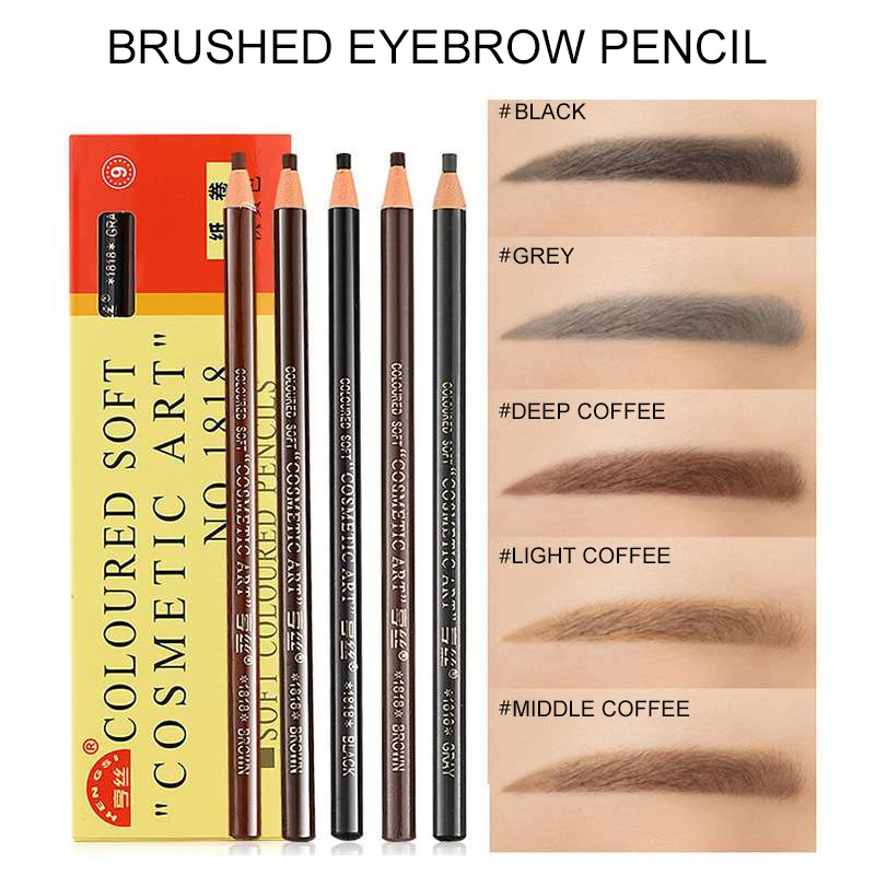 Eyebrow Pencil Waterproof Eyebrow Pen Tint Tattoo Stencil Natural Long