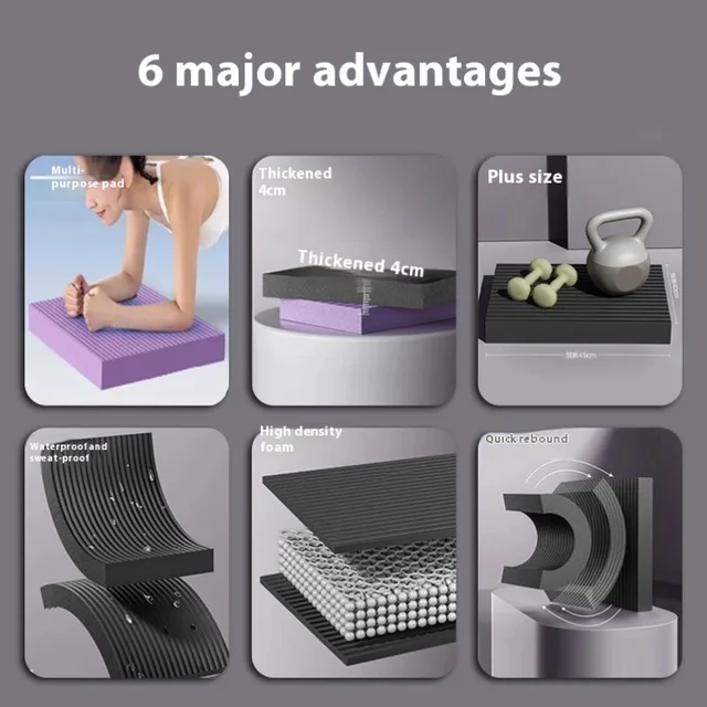 Large Yoga Balance Mat Non Slip Thick Yoga Mat Accessories for Yoga and Pilates Core Balance and Strength Stability Training 4