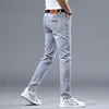 2024 spring new slim Light Grey stretch washed casual light straight-leg Versatile Affordable luxury fashion jeans men 4