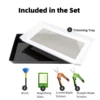 Trim Tray Durable Premium Quality Set w/ 2-Tier Tray, 150 Micron Screen Tray ABS Trimming Tray Trim Bin Set for Buds and Herb 5