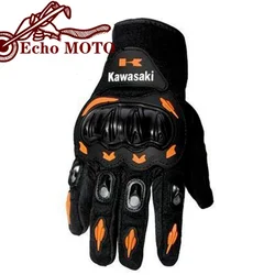 Motorcycle Rider Anti - Slip Full Finger Racing Gloves - XXL (Orange)