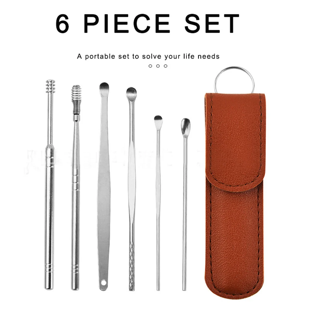 Description Picture 2 of item6pcs/set Ear Cleaner Ear Wax Removal Tool Ear Pick Stick Earwax Remover Cleanser Spoon Cheap for 1 Cleaning Your Ears Kit