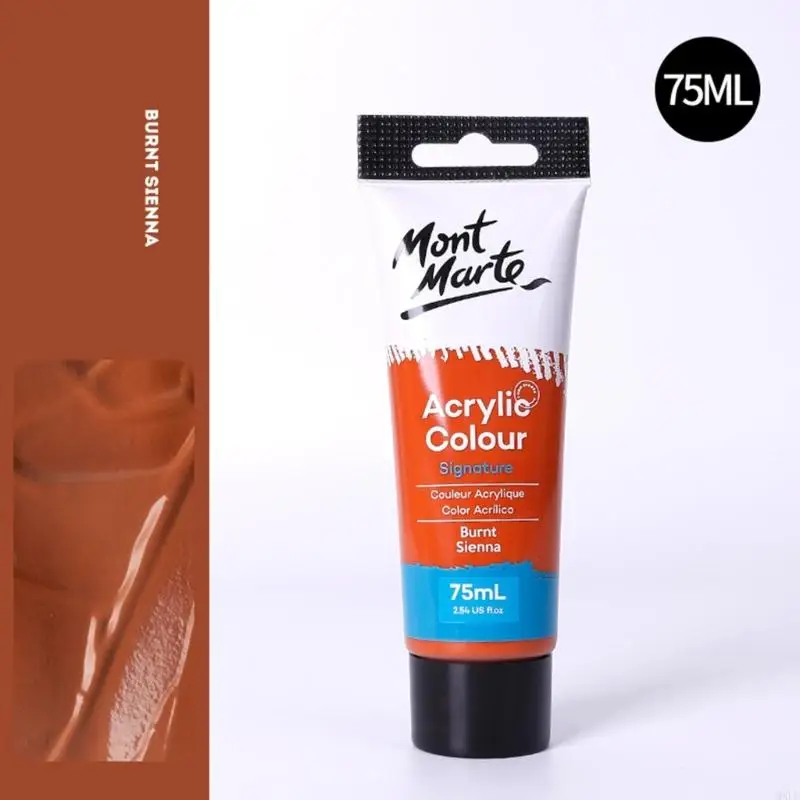 MXLC 완전한 아크릴 페인트 75ml 튜브, 비 독성, 화려한 색상, 아티스트에게 적합, 직물 공예기, 세라믹