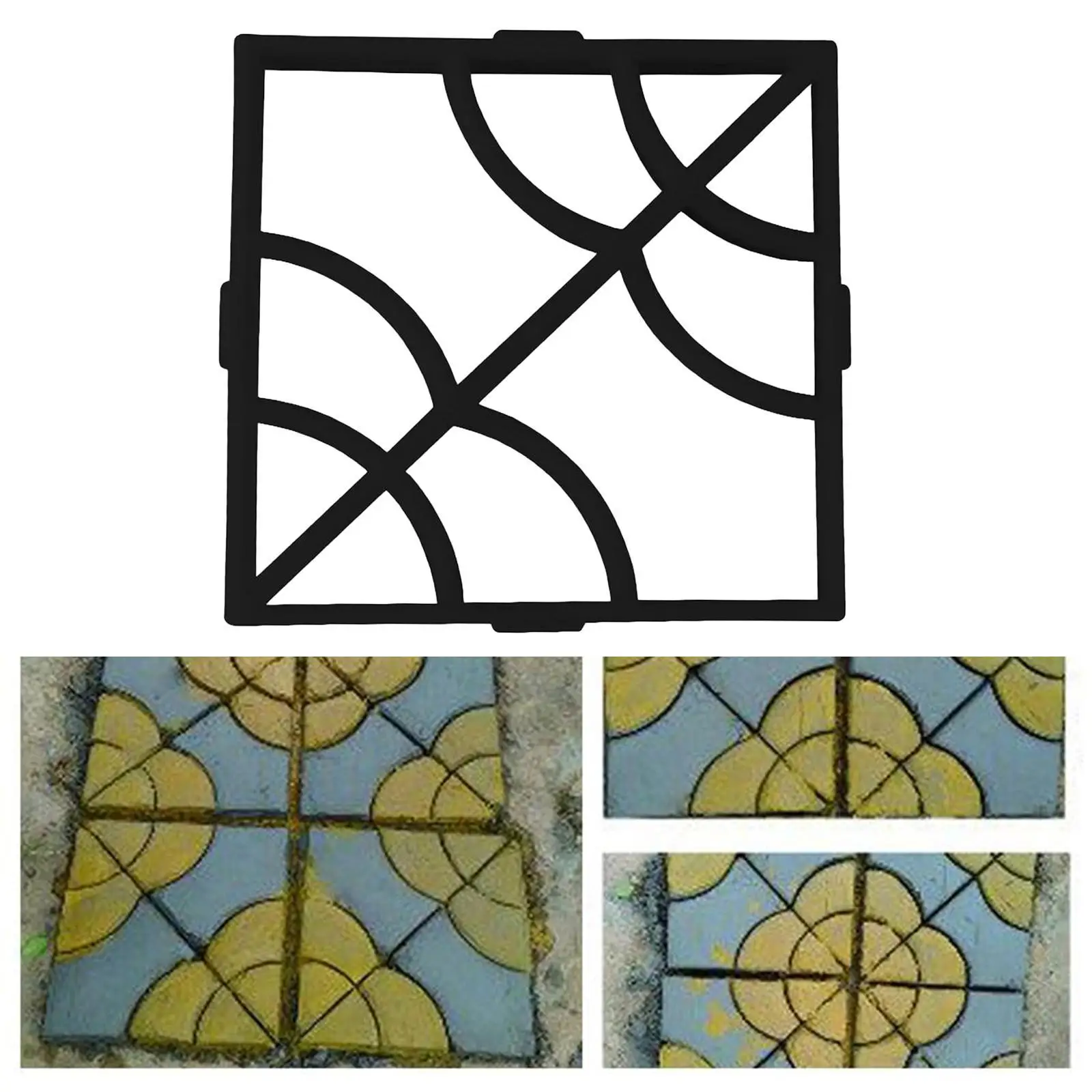 Plastic Making DIY Paving Mould Home Garden Floor Road Concrete Stepping