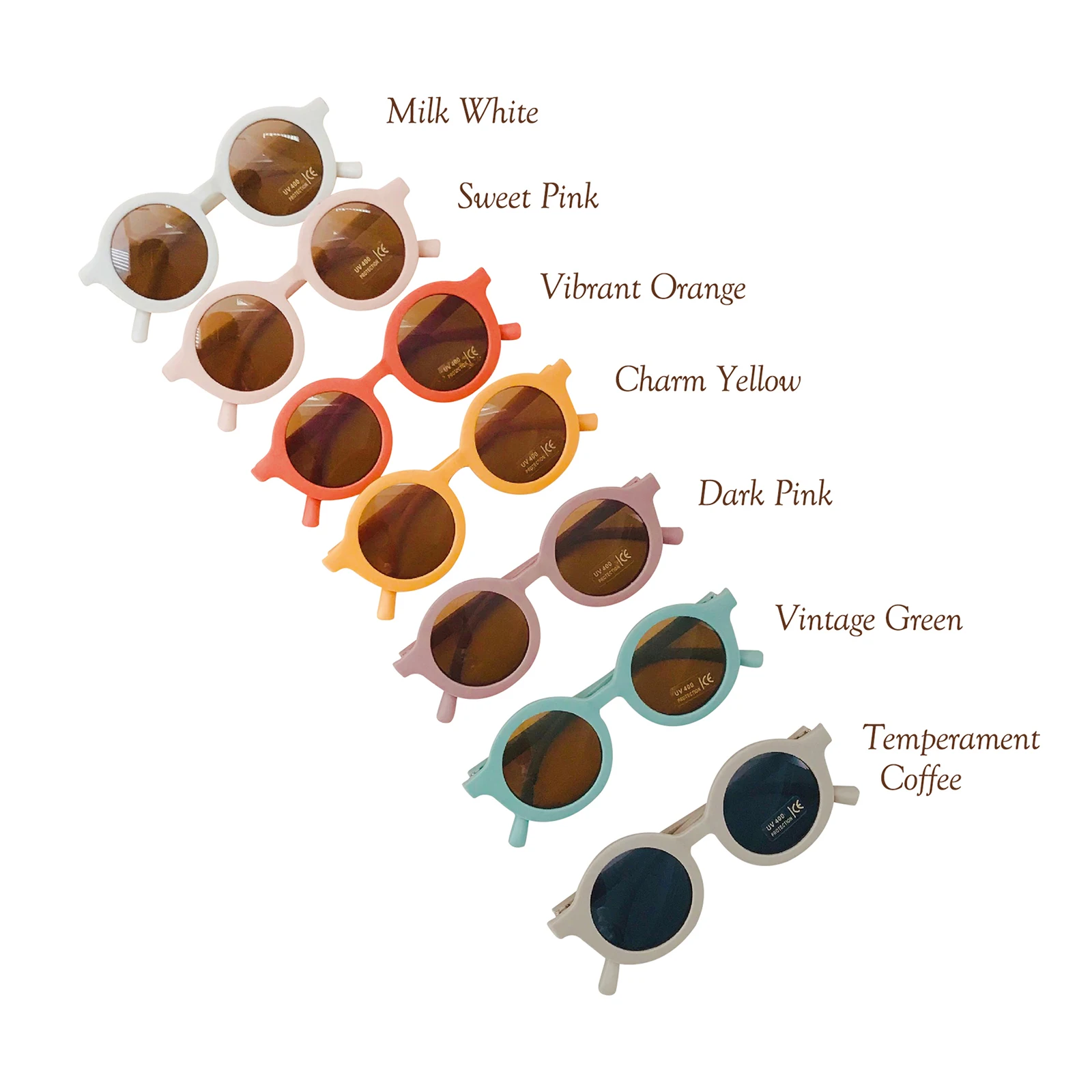 Holiday Party Decoration Children's Sunglasses Glasses Retro Solid Eyeglass For Kids Ultraviolet-proof Round Convenience Glasses