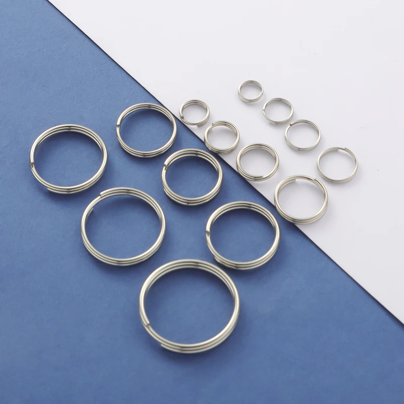 

Fnixtar 500pcs/Lot 5-20mm Stainless Steel Split Ring Double Loops Open Jump Rings Connectors DIY Jewelry Making Accessories