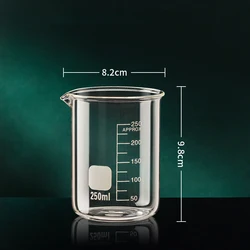 High Borosilicate Glass Measuring Cup with Clear Scale (250ml)