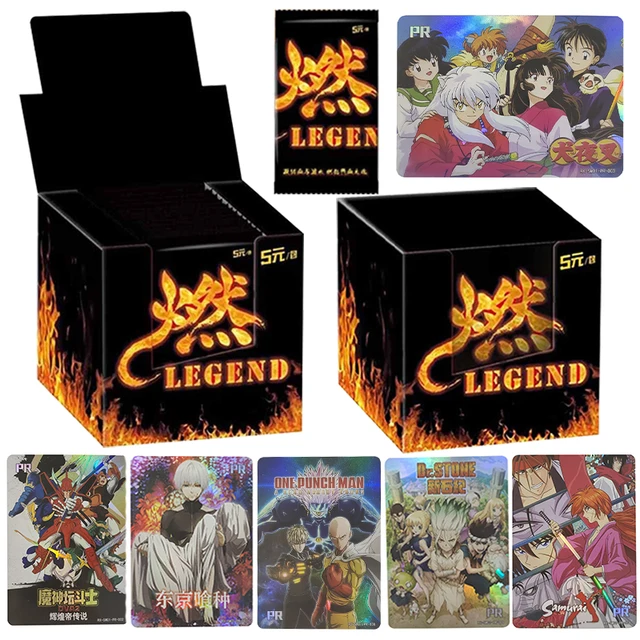 Fire Legend Anime Card One Punch Man Attack on Titan PR Game Collection Flash Card Toy Gift Table Toys for Family Gifts for Kids 1