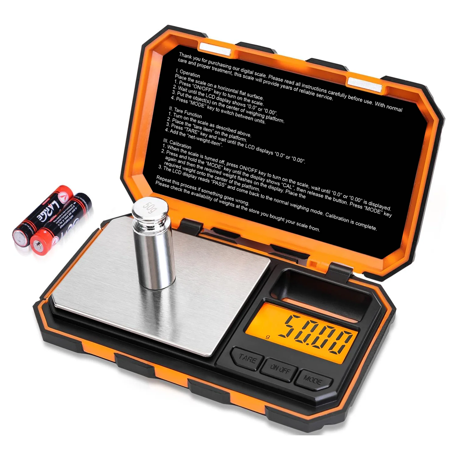 Precision Pocket Scale 200gx0.01g Jewelry Gram Scale Digital Food LCD Display One-Touch Conversion 6 Units