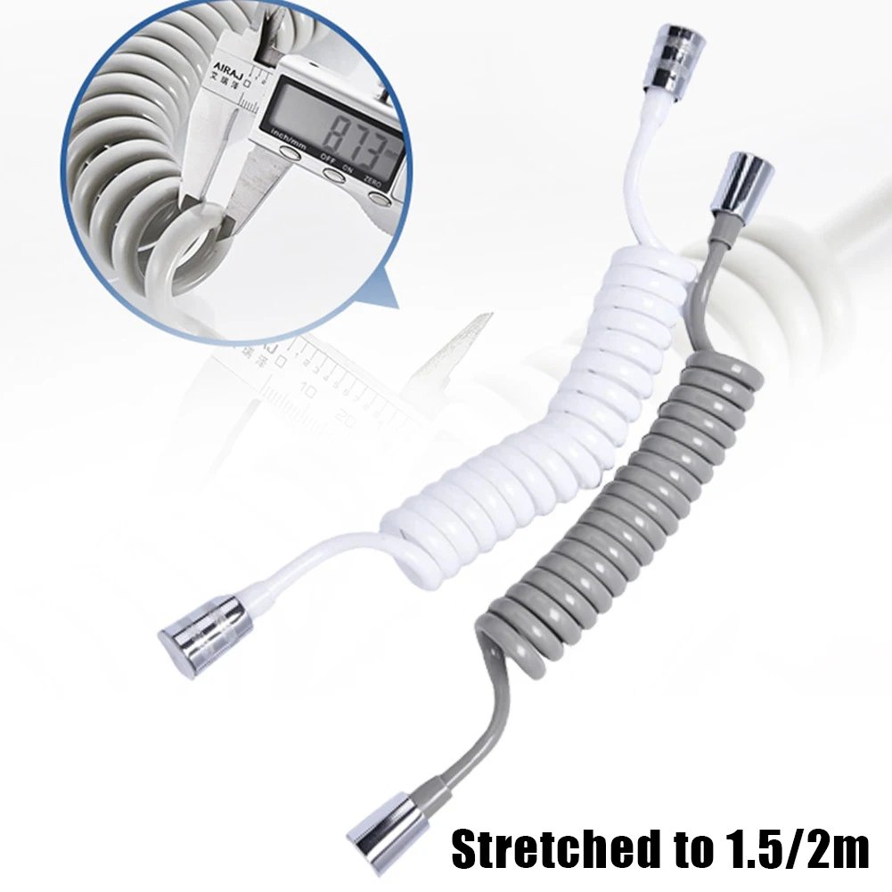 

Bathroom Pipe Shower Hose Metal PU Spring Telephone Line Style Toilet 1.5M/2M 1pc Accessory Bidet Flexible New