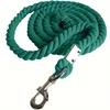 Baisher 118-Inch Heavy-Duty Cotton Lead Rope for Horses - Soft, Non-Electric, Triple-Strand Braided with Alloy Hook - Perfect fo 6
