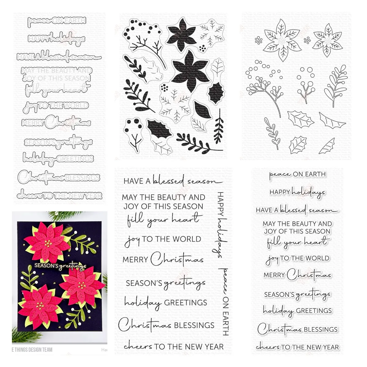 

Christmas Wishes Winter Poinsettias Die New Scrapbook Decoration Stamps Stencils DIY Gift Card Craft Metal Cutting Dies Handmade