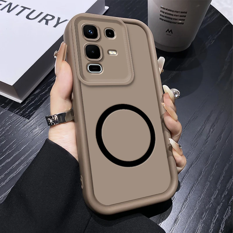 Shockproof Silicone Phone Case with Magnetic Sticker - Soft Protective Cover