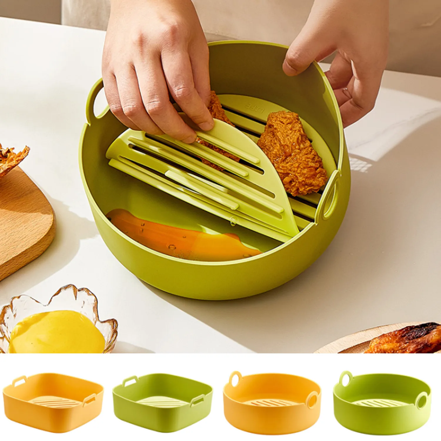 https://ae01.alicdn.com/kf/See2278f6962a4f378a8785e0b1a2832bU/Air-Fryers-Oven-Baking-Tray-Fried-Chicken-Basket-Mat-AirFryer-Silicone-Pot-Round-Replacement-Grill-Pan.jpg