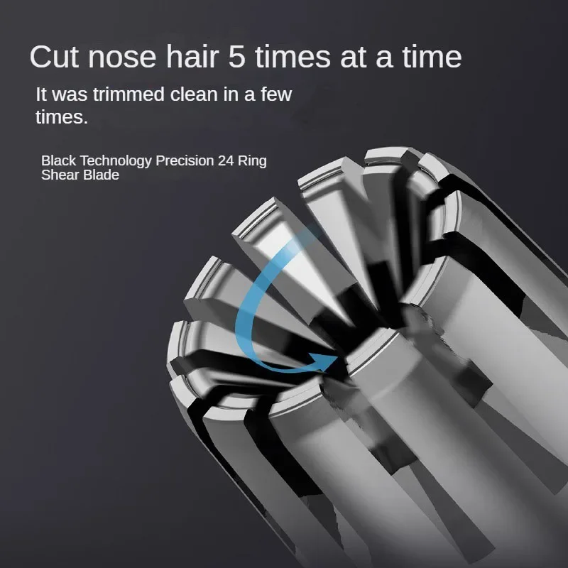 Washable Portable Ear Hair Trimmer Cleaning Without Rusting Painless Nose Hair Removal Men'S Portable Electric Shaver Low Noise
